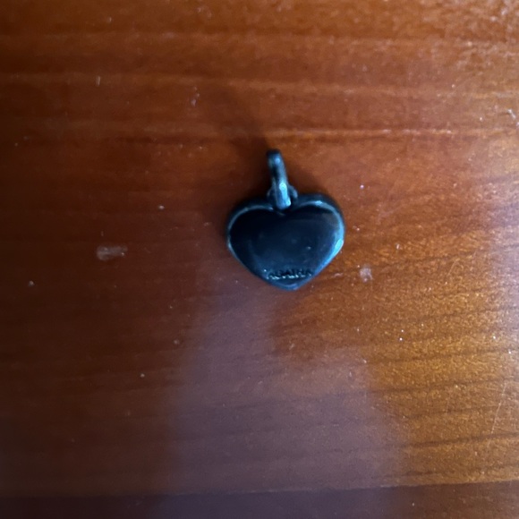 Vintage Agatha LOVE pink and black pendant charm - Picture 2 of 4